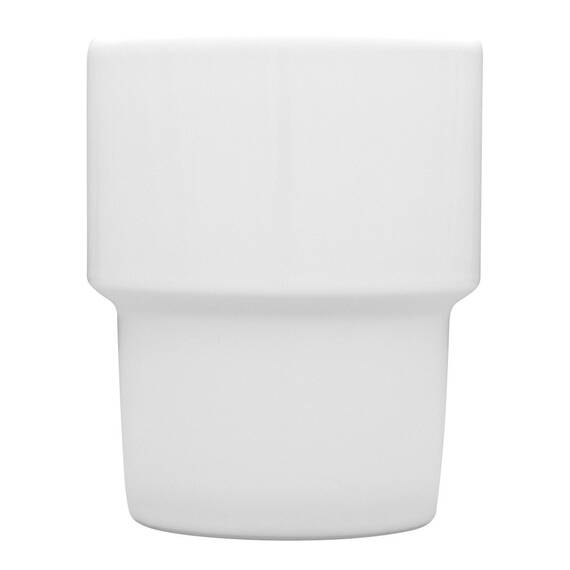 6 große Trinkbecher von Lubiana, Porzellan, weiß, Serie Kaszub/Hel 0,6 Liter