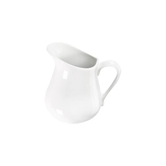 Stalgast 6 Milch-/Sahnegießer mit Henkel, reinweißes Hotelporzellan, Serie Isabell, 290 ml