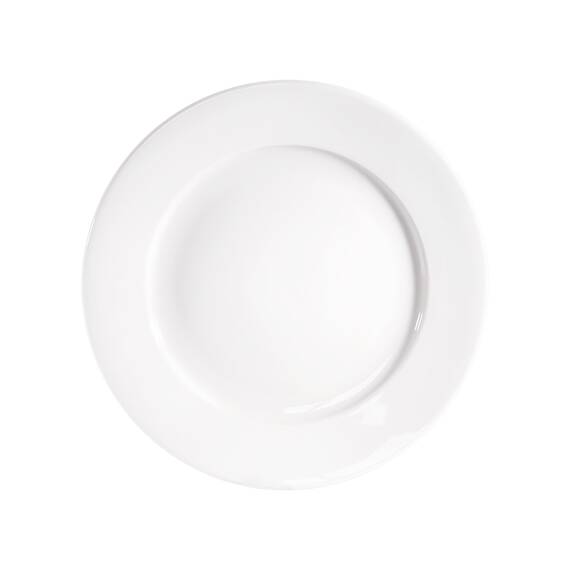 Stalgast 4 flache Teller, reinweißes Hotelporzellan, Serie Isabell, Ø 240 mm