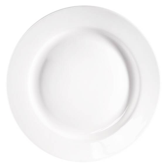 Stalgast 3 flache Teller, reinweißes Hotelporzellan, Serie Isabell, Ø 310 mm