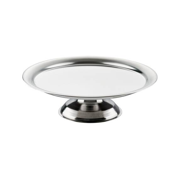 Stalgast Edelstahl Tortenplatte mit Fuss, Ø 300 mm
