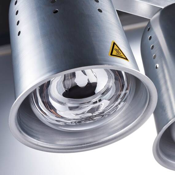 Doppel-Buffetwärmelampe, 0,5 kW, Abmessung 360 x 480 x 605 mm (BxTxH)