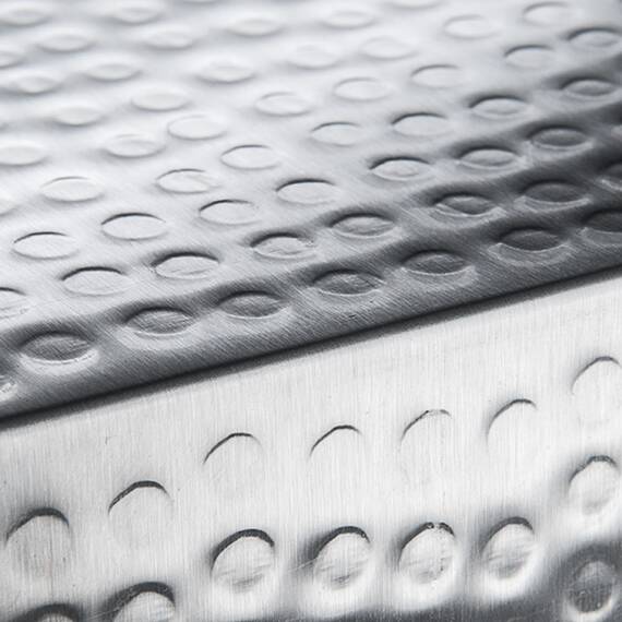 Buffet-Ständer Set 3-teilig, Edelstahl Hammerschlagoptik