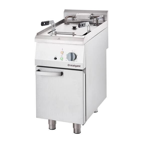 Stalgast Edelstahl Elektro-Fritteuse, 15 Liter Einzelbecken, Serie 700 ND