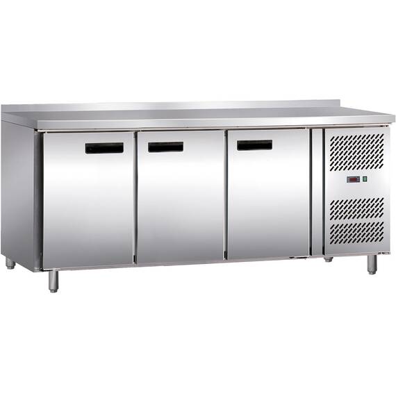 Stalgast, Edelstahl Tiefkühltisch mit 3 Türen, GN 1/1, 358 Liter