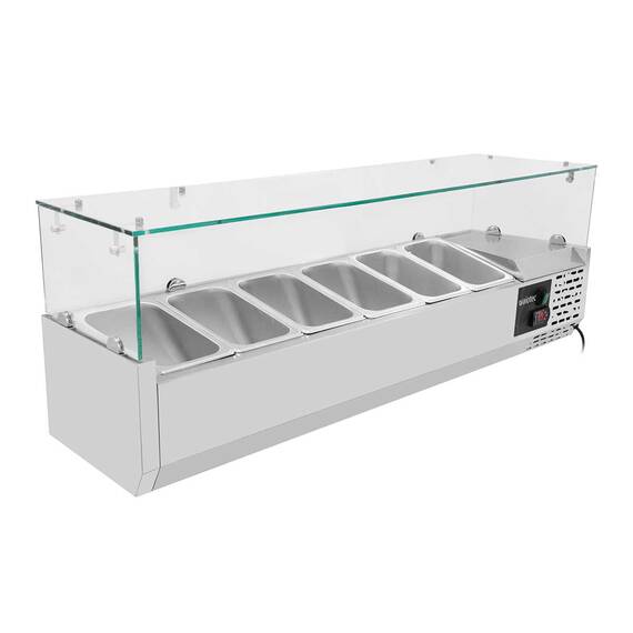 Vaiotec Easyline Kühlaufsatz 330 mit Glasabdeckung 6xGN1/4 - 1400, Bild 4