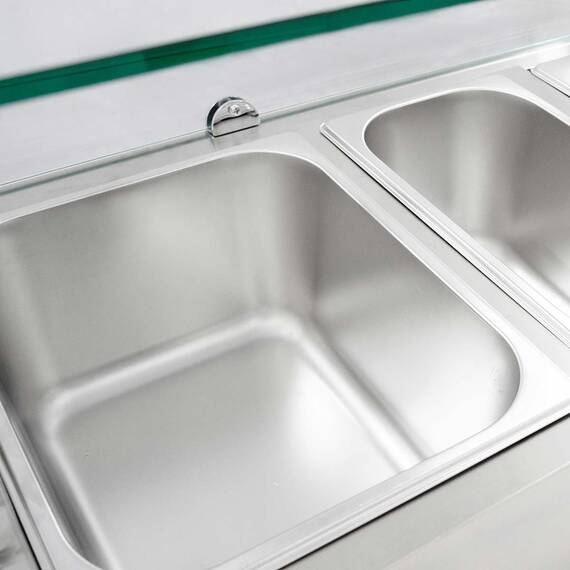 Vaiotec Easyline Kühlaufsatz 330 mit Glasabdeckung 6xGN1/4 - 1400, Bild 5