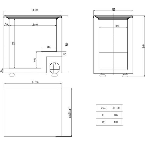 Vaiotec Easyline Tiefkühltruhe 100 mit Glasschiebedeckel, Bild 4