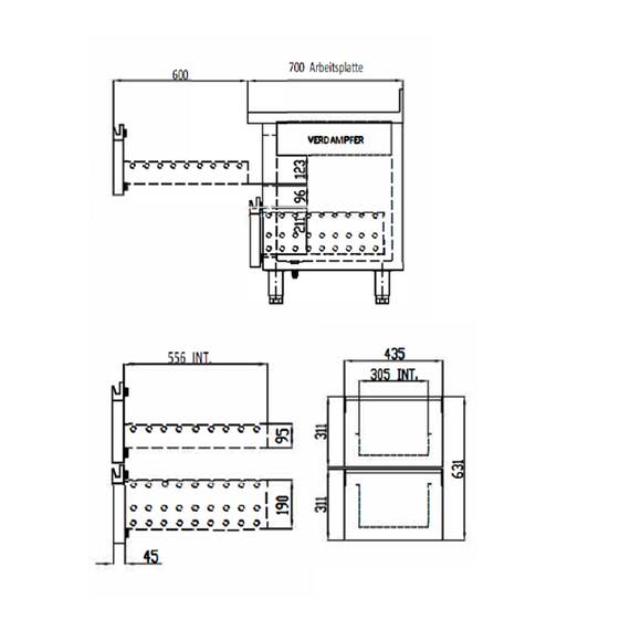 Vaiotec Topline Kühltisch 700 / 3-fach GN1/1 mit 6 Schubladen, Bild 6