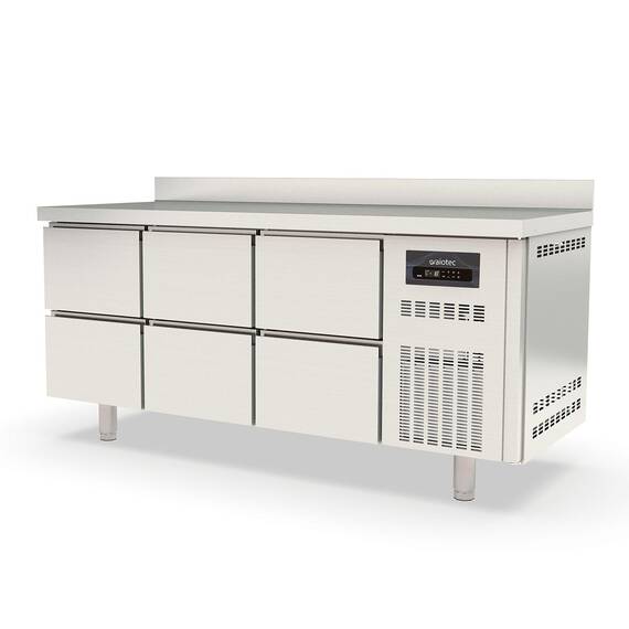 Vaiotec Topline Tiefkühltisch 700 / 3-fach GN1/1 mit 6 Schubladen & Aufkantung
