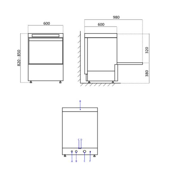 Vaiotec Topline Geschirrspülmaschine 50x50 / 400 Volt - Modell: VT-S DW54 DRD, Bild 4