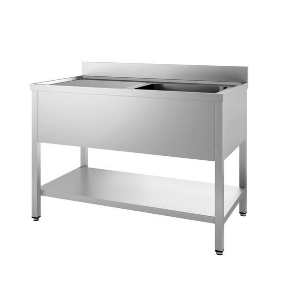 Vaiotec Topline Spültisch 600 / 1 Becken rechts + Abtropffläche B:1000