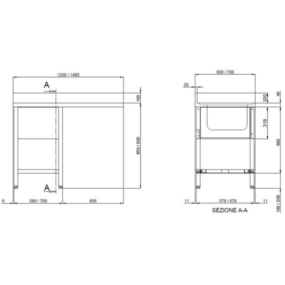 Vaiotec Topline Spülcenter 700 / 1 Becken links B:1400, Bild 3