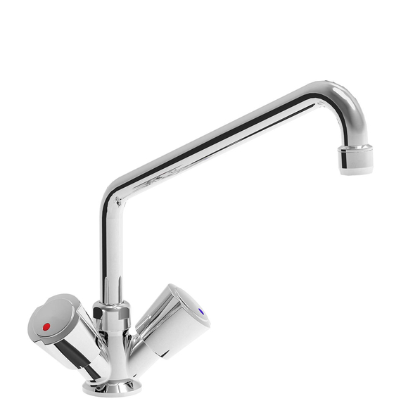 Vaiotec Topline Mischbatterie mit Schwenkhahn & 2 Mischventilen - Einloch