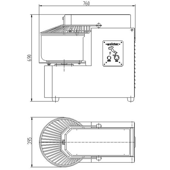 Vaiotec Easyline Teigknetmaschine abnehmbarer Kessel - 20 Liter / 400 Volt, Bild 4