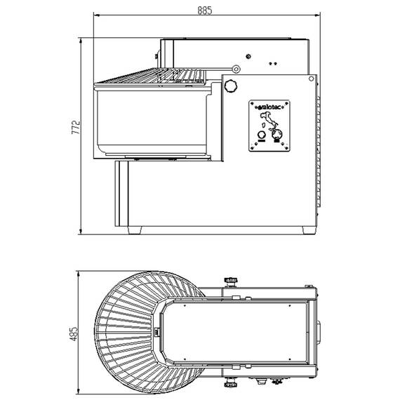 Vaiotec Easyline Teigknetmaschine abnehmbarer Kessel - 40 Liter / 400 Volt, Bild 3