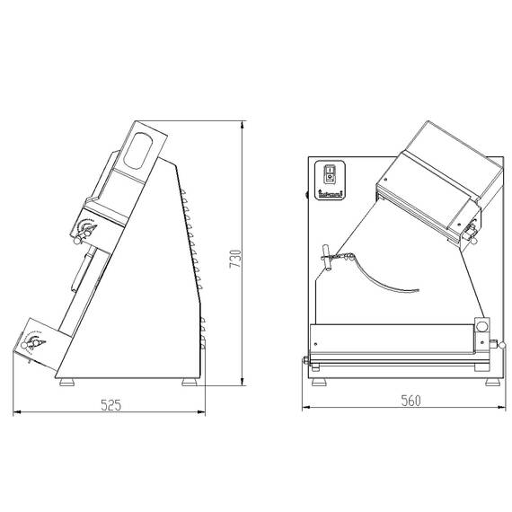 Vaiotec Easyline Teigausrollmaschine 40er, Bild 4