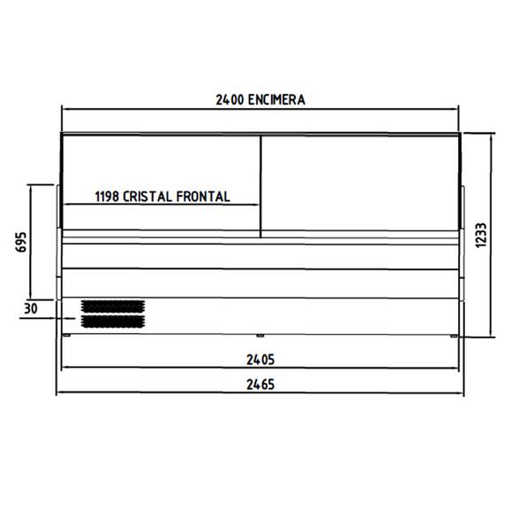 Vaiotec Topline Kühltheke 250 - gerades Frontglas "schwarz", Bild 6