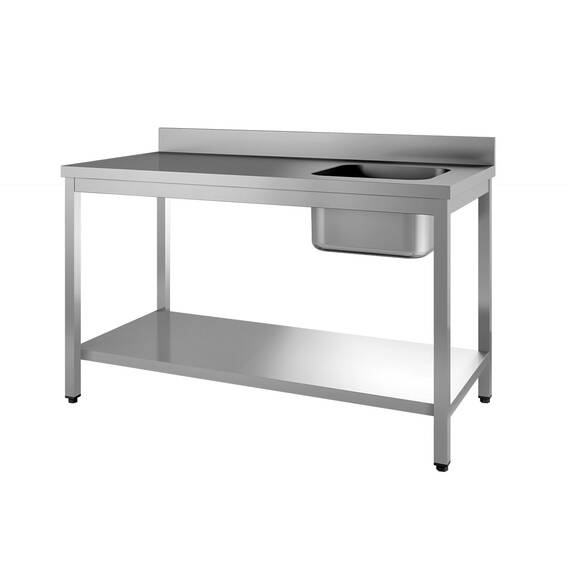 Vaiotec Topline Cheftisch 600 / Becken rechts mit Aufkantung B:1500