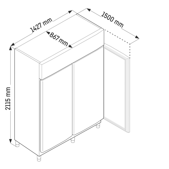Liebherr FRPSvh 1412 Perfection Kühlschrank GN 2/1 mit Umluftkühlung, Perfection Kühlschränke GN 2/1 mit Umluftkühlung: FRPSvh 1412, Bild 4