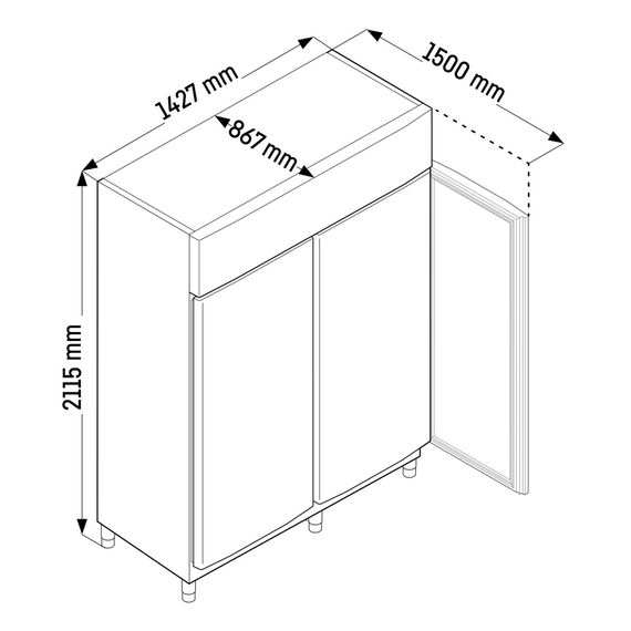 Liebherr FFPSvh 1402 Perfection Gefrierschrank GN 2/1 mit Umluftkühlung, Perfection Gefrierschränke GN 2/1 mit Umluftkühlung: FFPSvh 1402, Bild 5