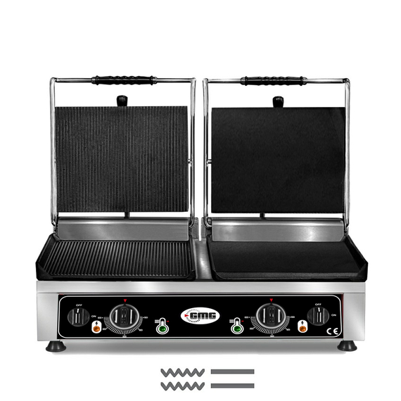 GMG Doppel-Kontaktgrill KG2735DEGG, oben Gerillt/Glatt, unten Gerillt/Glatt, Variante: KG2735DEGG