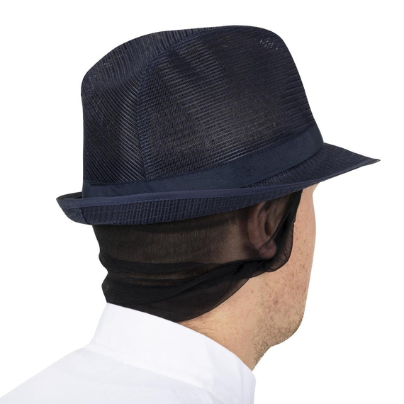 Trilby Hut mit Haarnetz dunkelblau Größe L, Bild 10