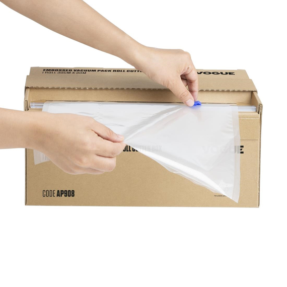 Vogue Vakuumierbeutel Rolle mit Schneidefunktion, 300 mm breit, Kartonbox, Bild 5