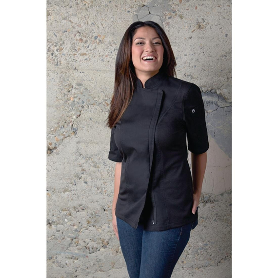 Chef Works Damen Springfield Zip Chefs Jacke Schwarz XL