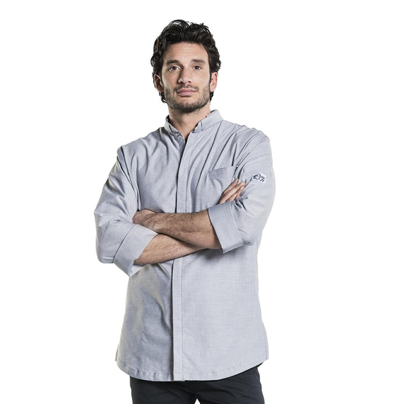 Chaud Devant Nordic Grau Herren Kochjacke Größe XL