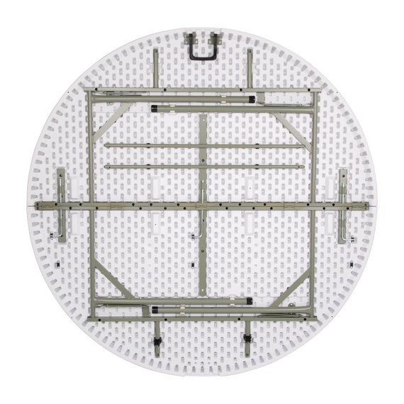 Bolero runder Klapptisch weiß 153cm, Bild 3