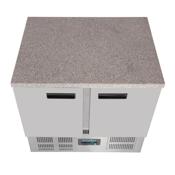 Polar Serie G Thekenkühltisch mit Marmorarbeitsfläche 2-türig 240L, Bild 7