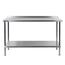 Holmes Wandtisch aus Edelstahl mit Aufkantung 1500 mm