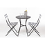 Bolero Steel Outdoor Dining Set Schwarz Tisch und zwei Stuehle, Bild 10