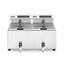 Hendi Fritteuse Profi Line digital mit Ablasshahn 2 x 8 Liter, Inhalt: 16 Liter