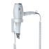 Aliseo Hotel Haartrockner Polarfox 1875 mit Ring-Wandhalterung & zusätzlichem Kabel und Stecker, Ausführung: mit EU-Stecker, Wandhalterung: Mit Ring-Wandhalterung & zusätzlichem Kabel und Stecker