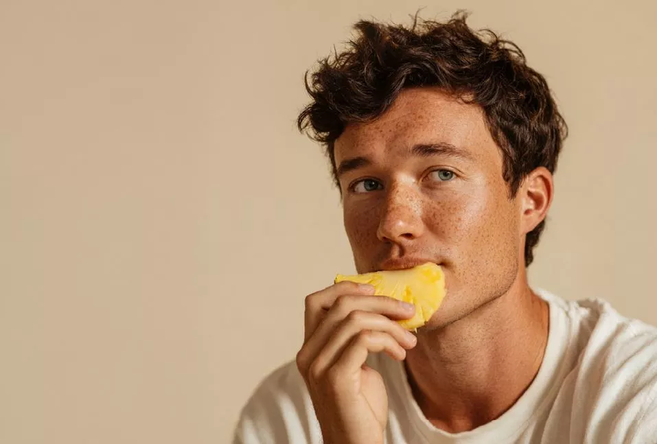 Frisch geschnittene Ananas